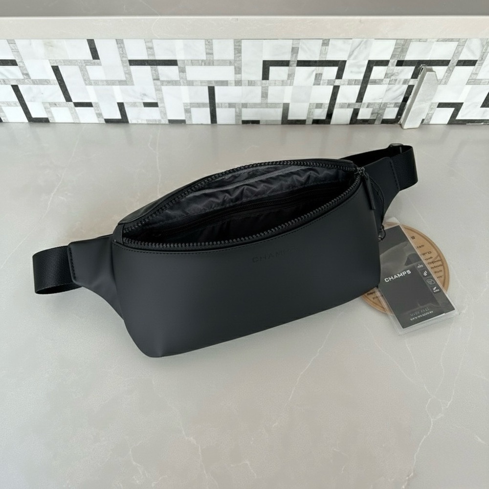 NWT Luxury RFID-Blocking Belt Bag | Champs Onyx Collection | Black | Gift Ready - Picture 6 of 16